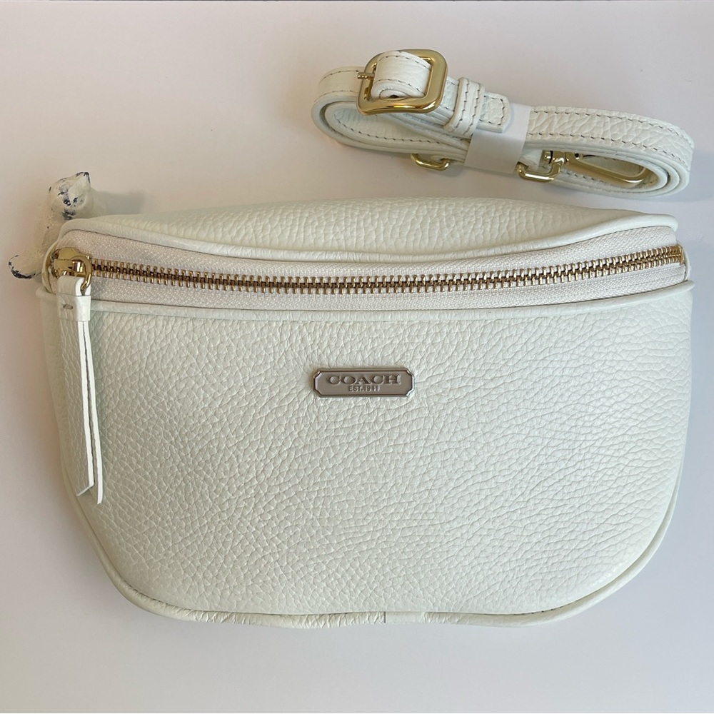 Mark & Graham Leather Crossbody Sling Bag Ivory
